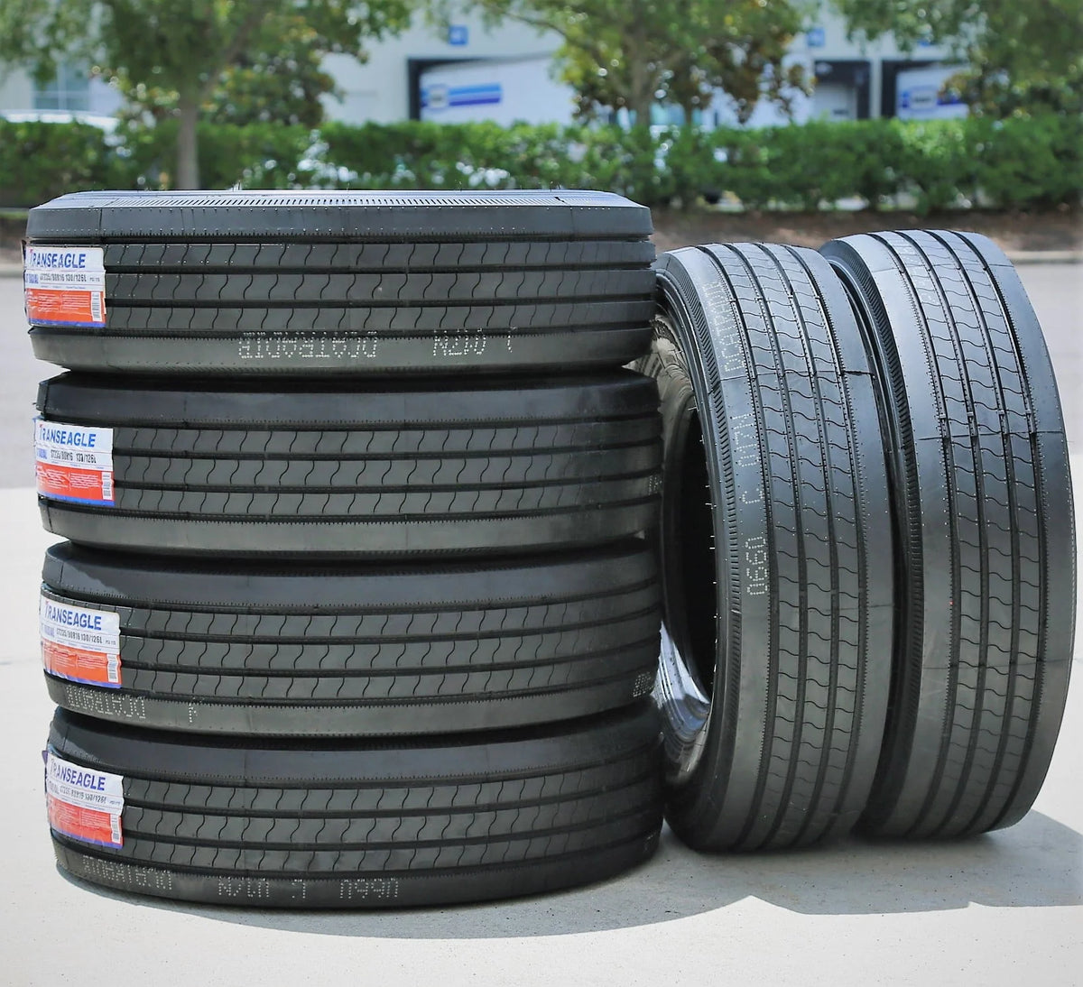 Set of 4 (FOUR) Transeagle All Steel ST Radial ST 235/80R16 Load H (16 Ply) Trailer Tires