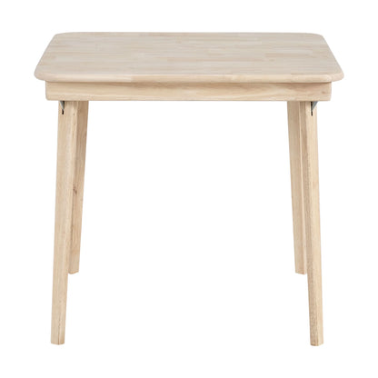 Stakmore Classic Straight Edge Solid Wood Folding Card Table, Unfinished