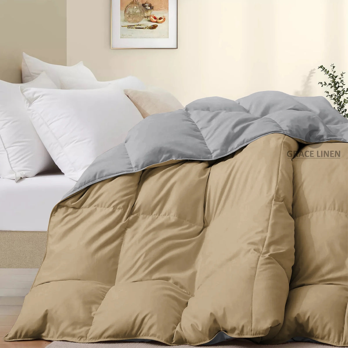 Bedding Comforter Cal King Size, Duvet Insert, Quilted Comforter with Corner Tabs, All Season Lightweight Quilt, Down Alternative Hotel Comforter Cal King Size 96X102 Baby Pink