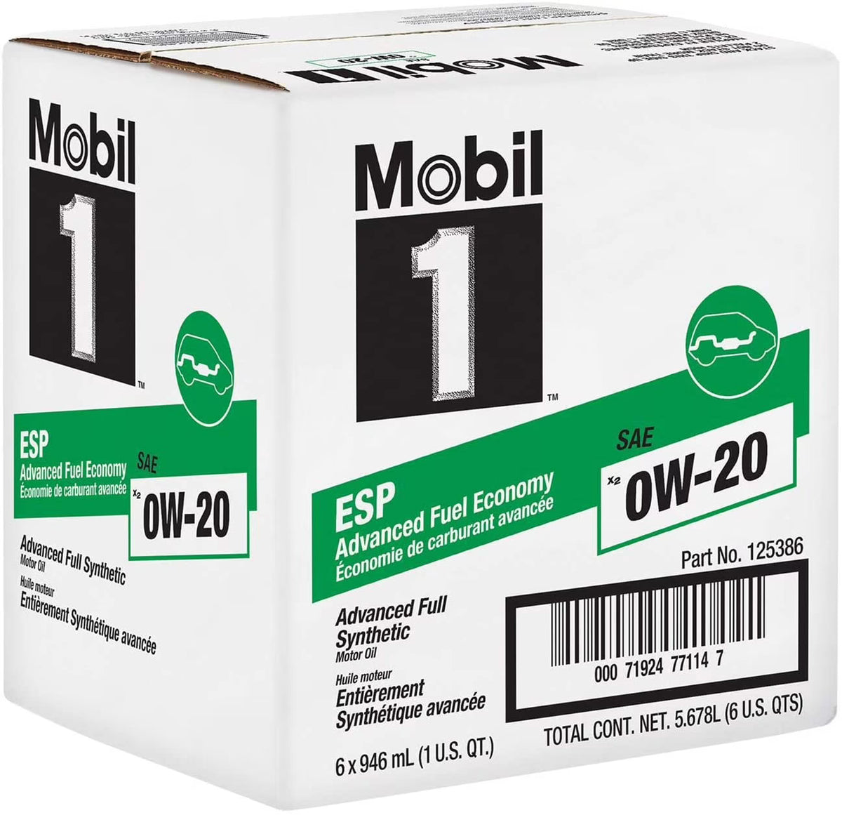 Mobil 1 ESP X2 Full Synthetic Motor Oil 0W-20 (12 Quarts)
