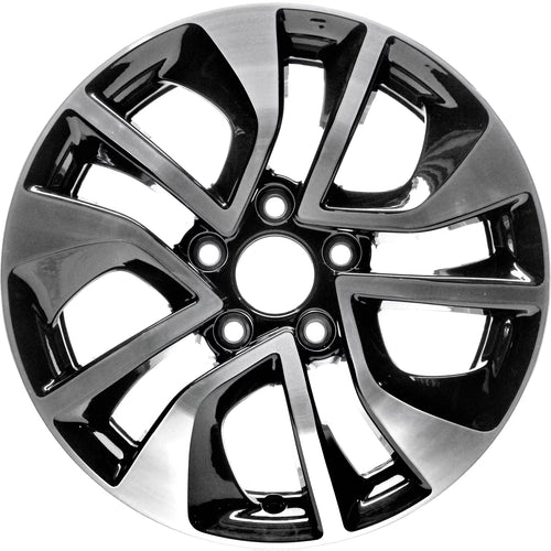 Remanufactured Machined and Painted Black Aluminum Wheel 16 x 6.5 42700TX9A91 fits 2013-2015 Honda Civic