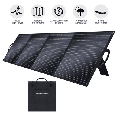 Solarplay 2400W(4800W Peak) Solar Generator, with 400W Solar Panel,2160Wh Portable LiFePO4 Battery Power Station for Camping Home Backup RV