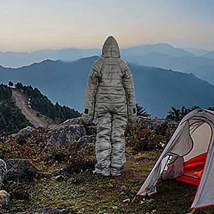 Sleeping Bag Ergonomics Folding Windproof Hollow Cotton Filling Sleeping Portable Outdoor Camping Sleeping Bag for Hiking