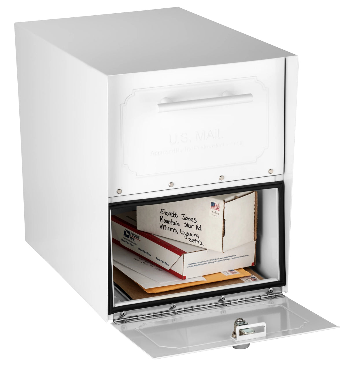 Architectural Mailboxes Oasis Classic Black Post Mount Mailbox, Galvanized Steel, Locking