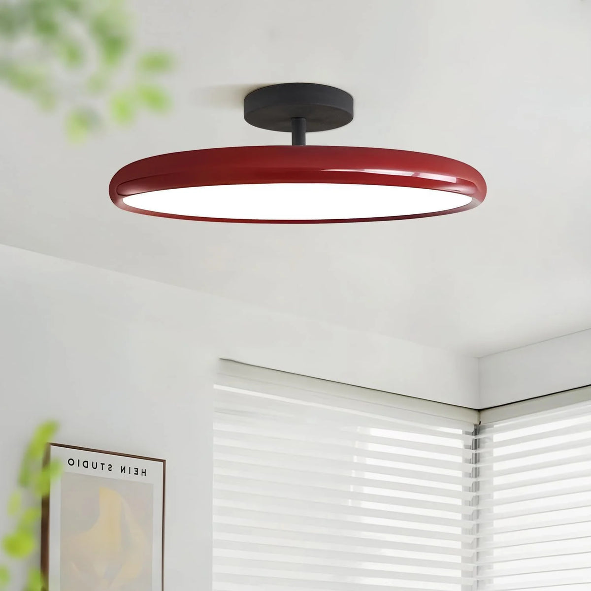 KCO Lighting Vintage Green Ceiling Light Contemporary Black Metal Flush Mount Mid Century Modern Entryway Semi Flush Mount LED Hallway Light Fixture
