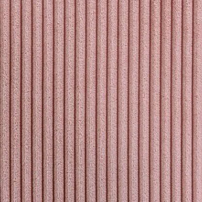 Queen Size Corduroy Platform Bed with Wingback Headboard,Wood Corduroy Platform Bed with Metal Legs and Slats Support,Upholstered Bed Frame for Kids Adult Bedroom,No Box Spring Needed,Pink