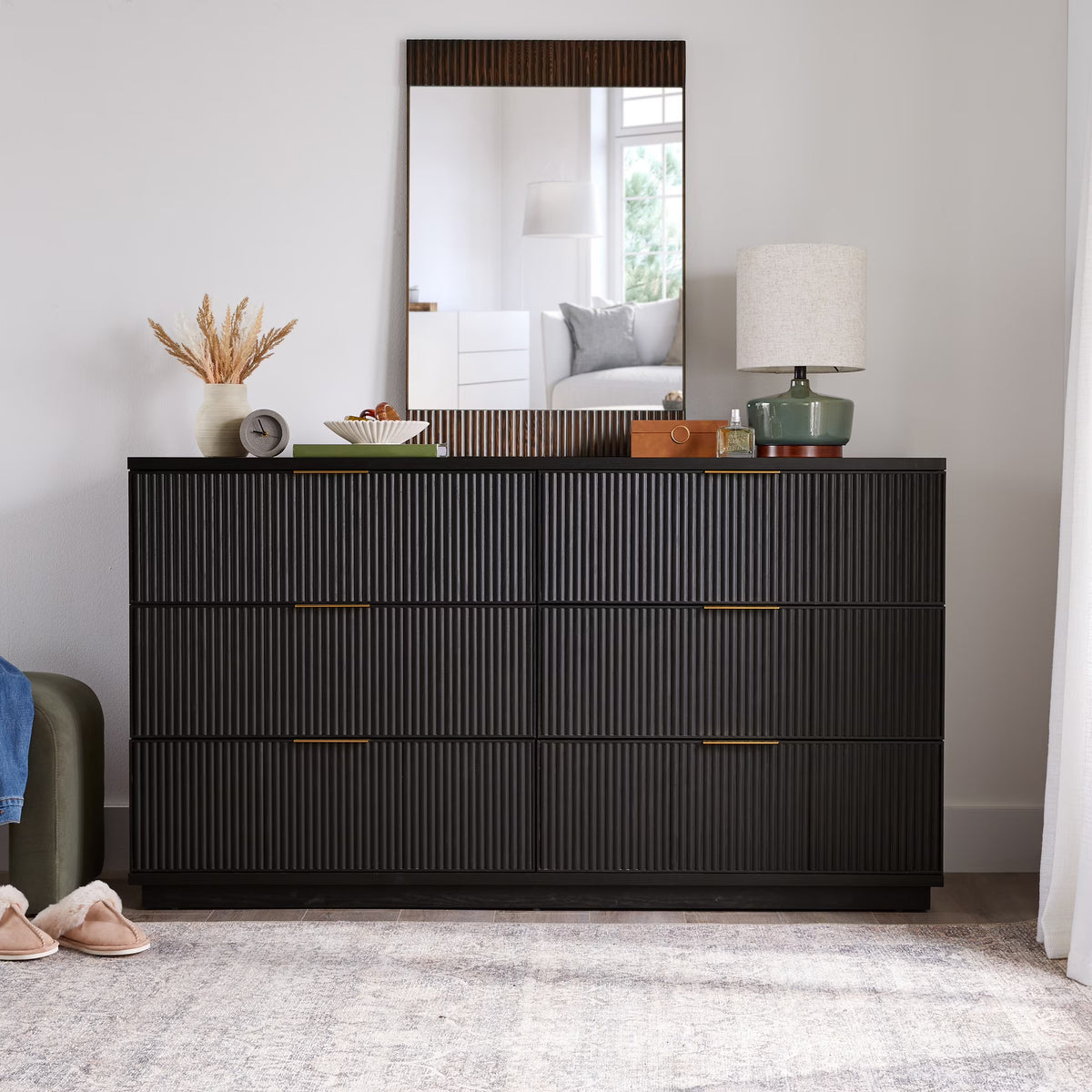 Better Homes and Gardens Lillian 6 Drawer Dresser, White