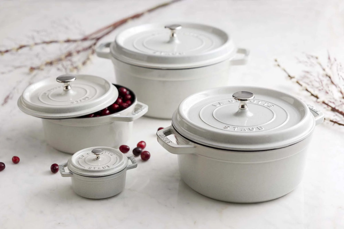 Staub Cast Iron 5.5-qt Round Cocotte - Cherry