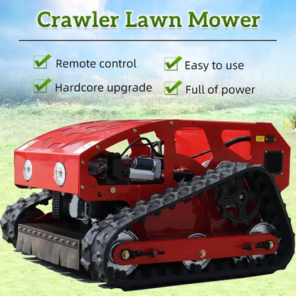 Automatic Remote Control Lawn Mower,   55 cm/ 21.6 inch Mowing Width RC Mower  45�� Climbing  Crawler Mower with EPA Loncin Engine, Wireless Grass Cutting Machine for Yard, Garden, Orchard, Grassland