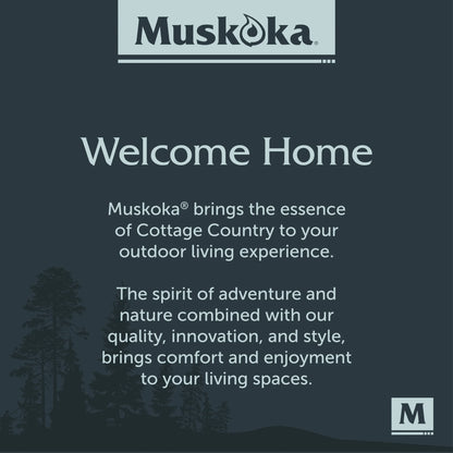 Muskoka 84" High 75,000 BTU Black Steel Wood Pellet Patio Heater