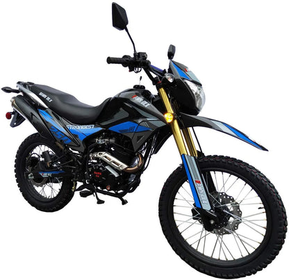 RPS Hawk DLX 250 cc EFI Fuel Injection Enduro Dirtbike gas Bike Hawk EFI Deluxe Gas Motorcycle - Choose your color
