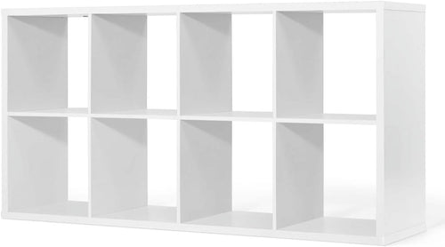 Sturdy Room 13-Inch Cube Storage Organizer Shelf, with Extra Thick Exterior Edge, Open Storage Shelf Divider, Bookcase, 6-Cube / 8-Cube / 9-Cube, Colors Available in Grey Oak and White