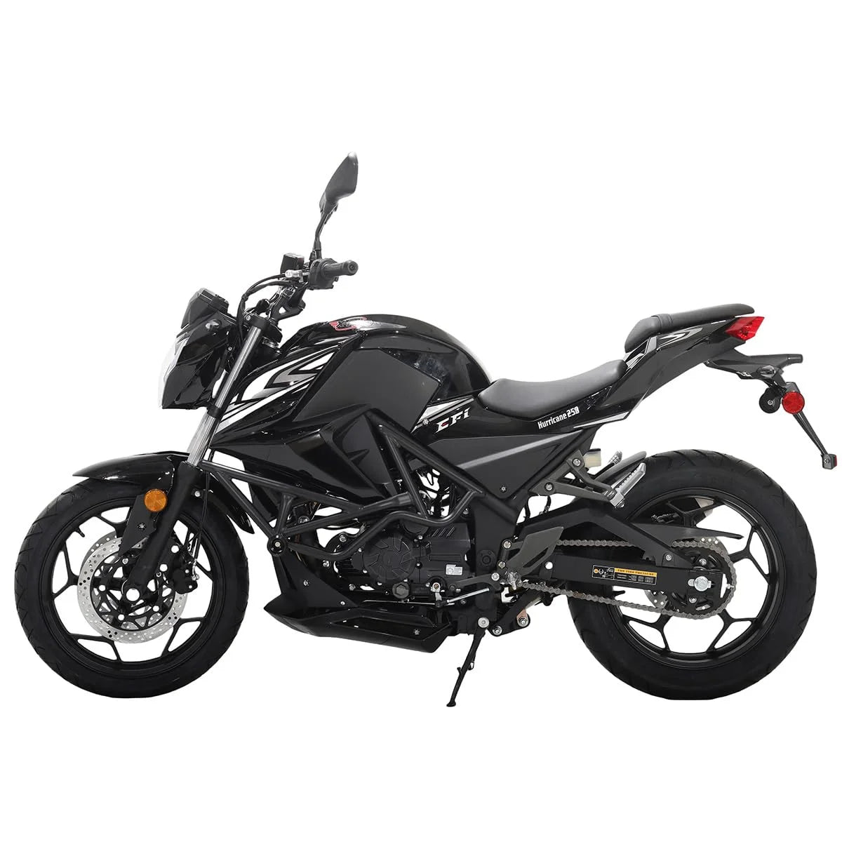 X-Pro Hurricane 250 Electronic Fuel Injection Gas Motorcycle with 6-Speed Manual Transmission, Electric Start! 17" Wheels! Assembled In Crate!