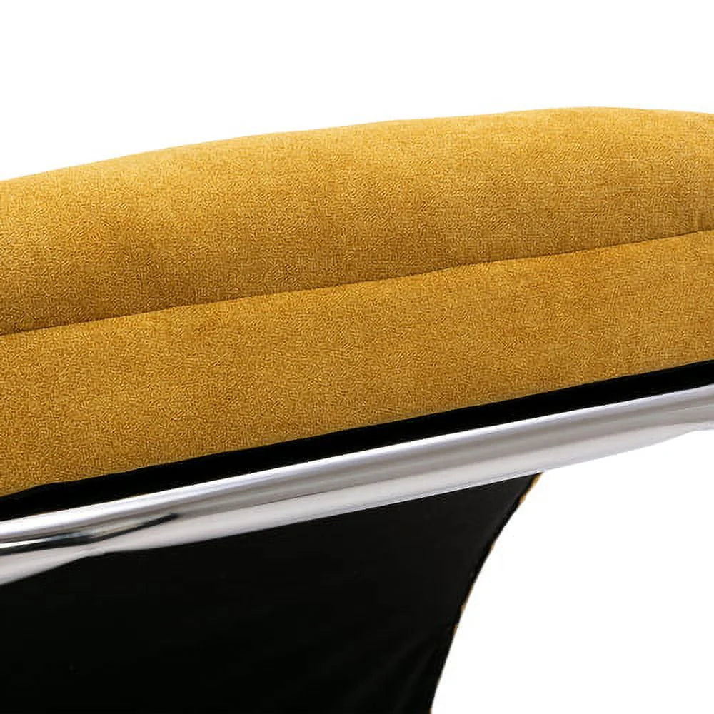 Electric Massage Chaise Lounge Chair, Upholstered Modern Recliner, Indoor Long Lounger for Bedroom, Living Room, Office, Mustard