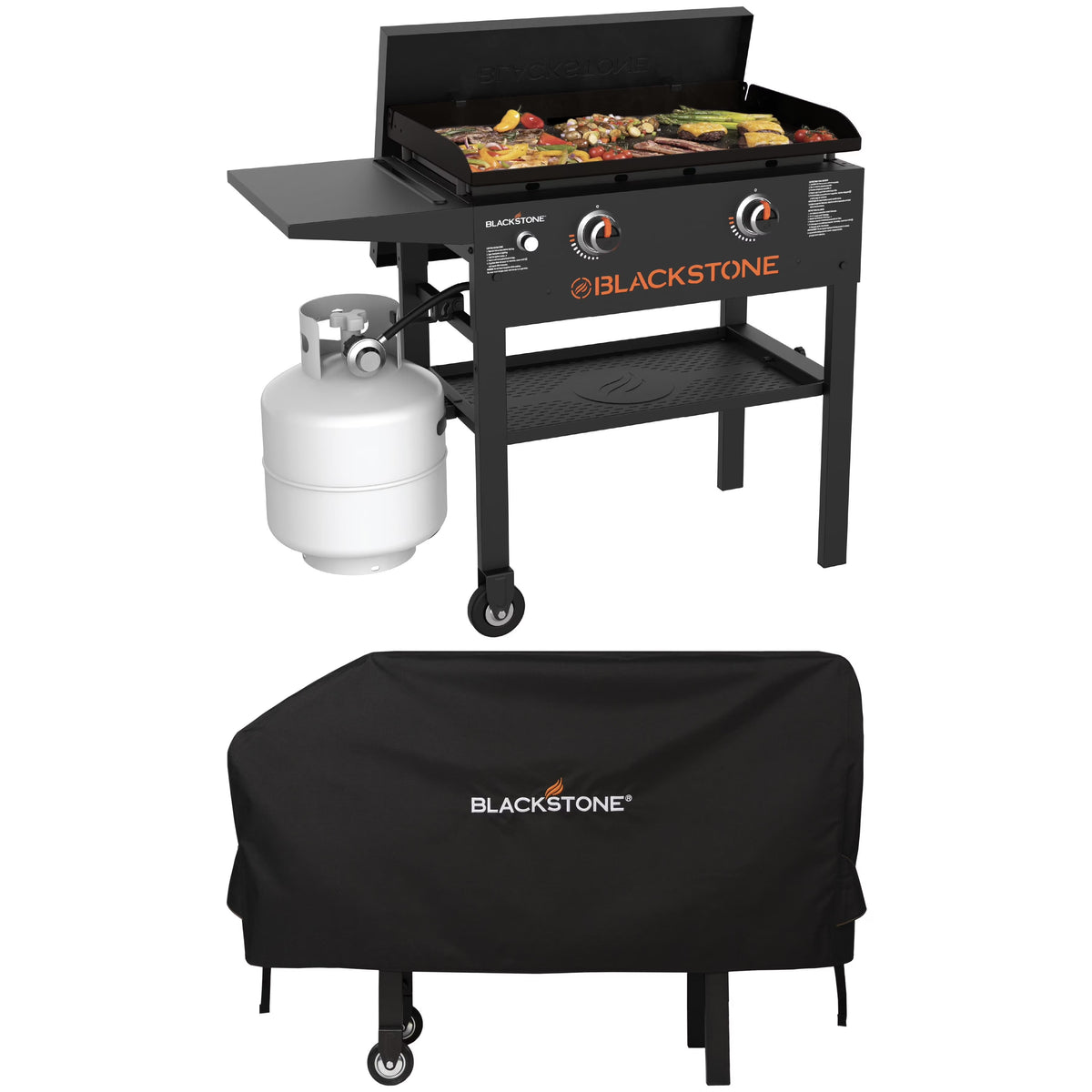 Blackstone Original 2-Burner 28" Propane Omnivore Griddle with Hard Cover