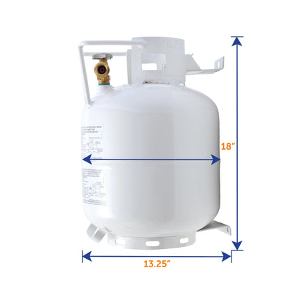 Flame King 20LB Empty Steel Horizontal Propane Tank Cylinder with OPD & Built-in Gauge