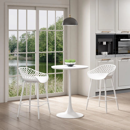 Kurv Indoor and Outdoor Counter Stool - Aloe Green - Set of 2