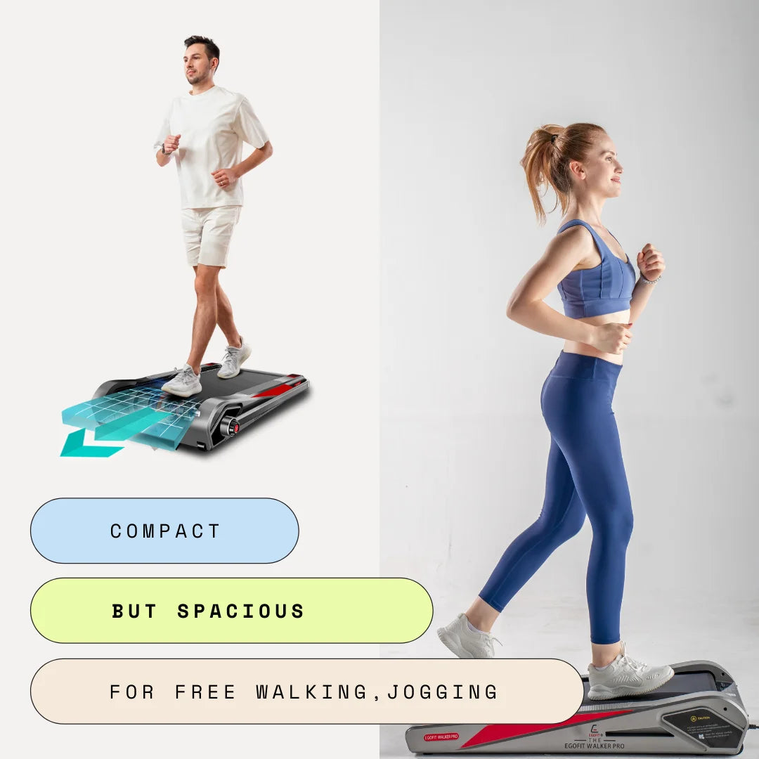 Egofit Walker Pro Smallest Under Desk Electric Walking Treadmill for Home 2.0HP 5° Incline
