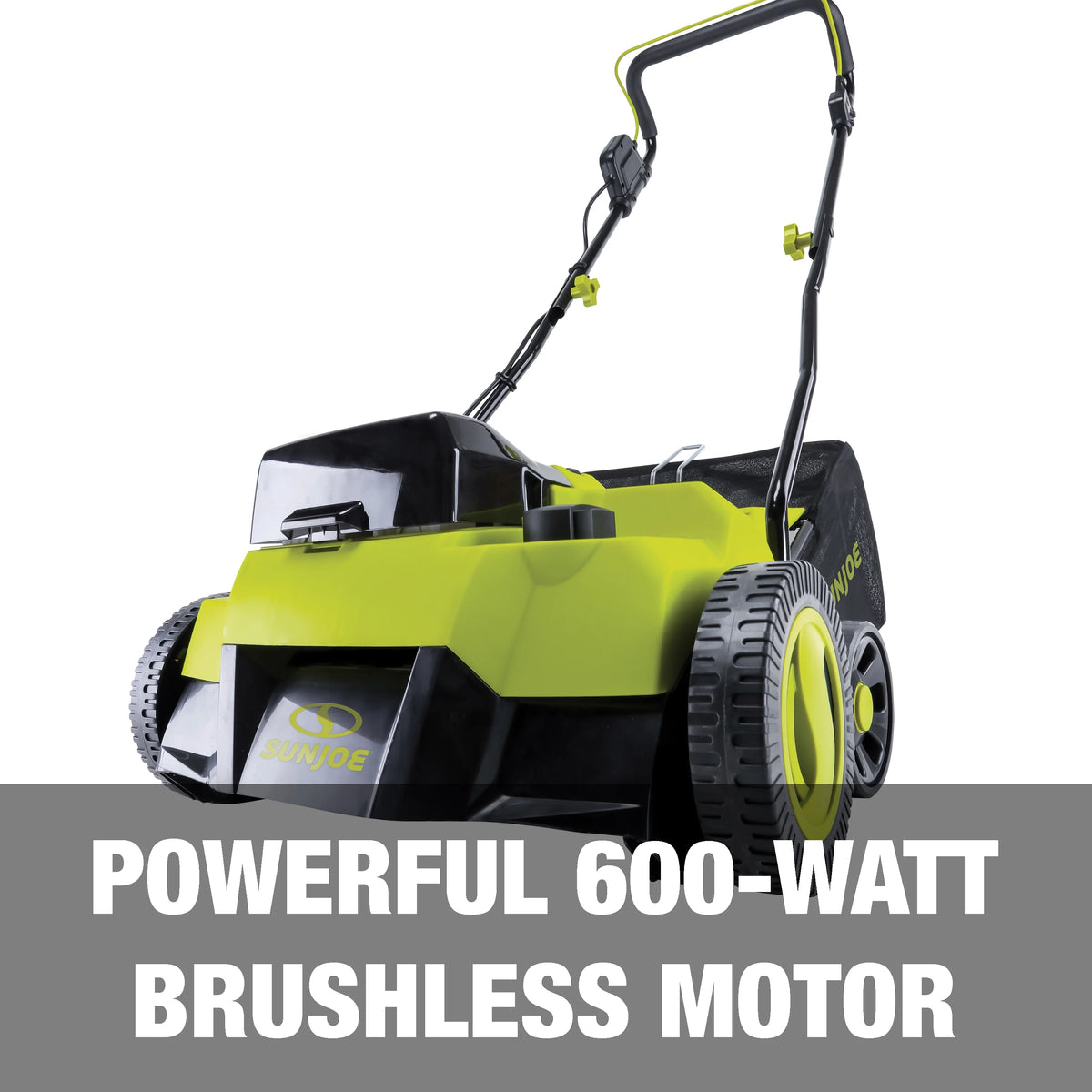 Sun Joe 14" Cordless Brushless Dethatcher + Scarifier, 5 Positions, 2 x 4.0-Ah Batteries & Charger