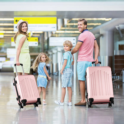 Zimtown 3 Piece Nested Spinner Suitcase Luggage Set With TSA Lock Royal Blue