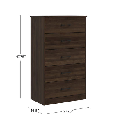 Mainstays Ardent 5 Drawer Dresser, Black