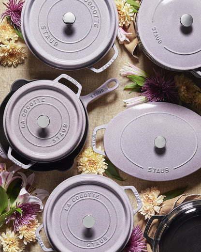 Staub Cast Iron 5.5-qt Round Cocotte - Cherry