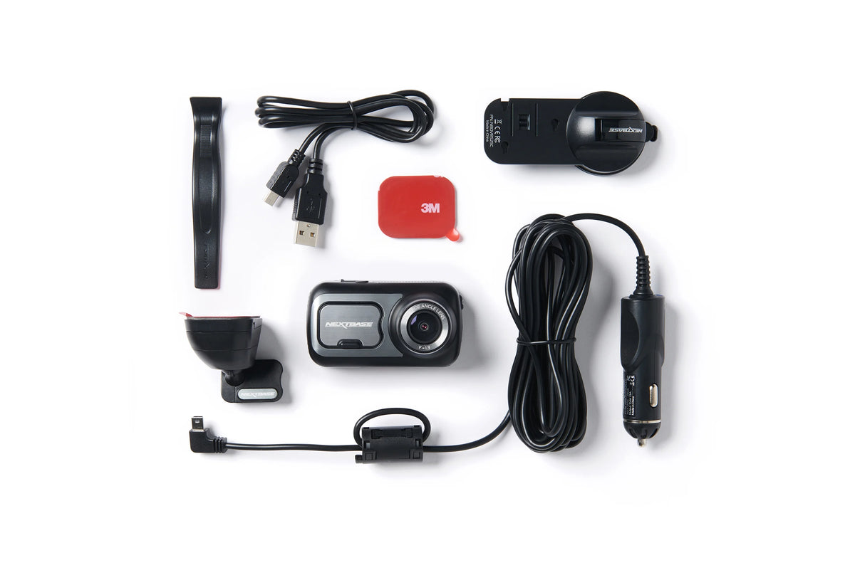 Nextbase 422GW 1440p HD WiFi GPS Bluetooth 2.5" Touchscreen Dash Cam - Black, 1 Pack