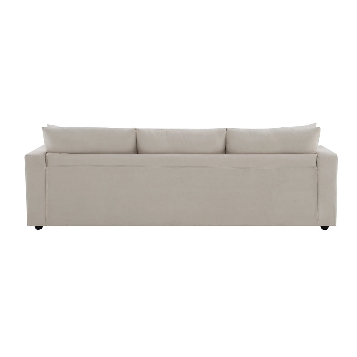 Harper & Bright Designs Modern Sectional Sofa 3 Seat Couch with Ottoman, Upholstered L Shaped Cloud Couch for Small Space Apartment Office, White