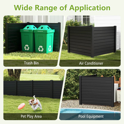 Costway 48"L x 37.5"H Air Conditioner Fence with 3 Ground Stakes
