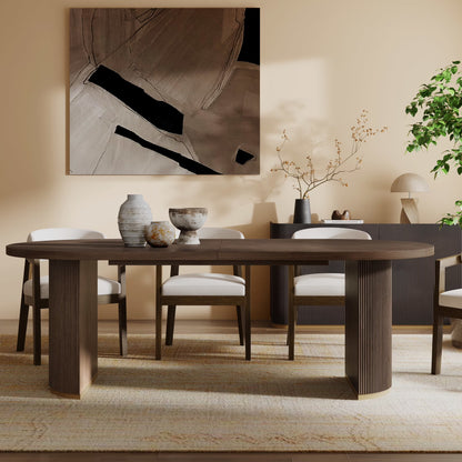 Christopher Knight Home Minimalist 88�� Oval Dining Table for 4-6, Espresso