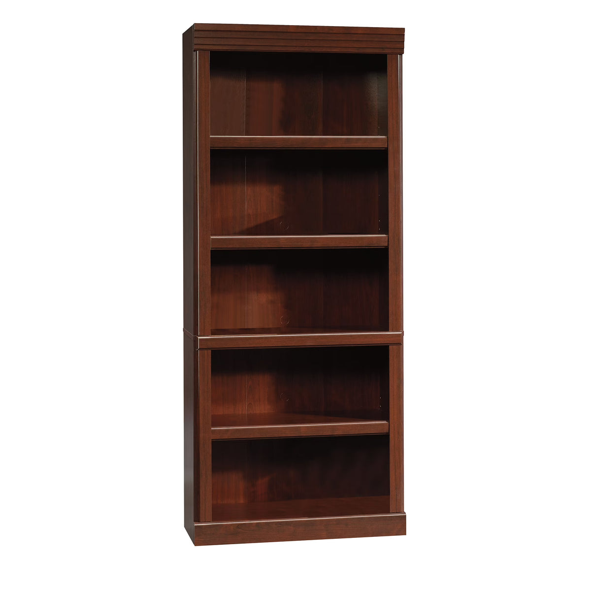 Sauder Heritage Hill 72" H 5-Shelf Bookcase, Classic Cherry Finish
