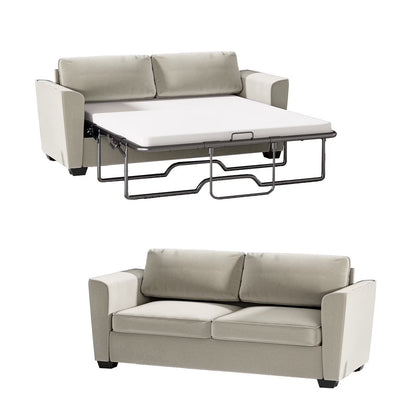 Mjkone Queen Pull Out Sofa Bed,Loveseat Sleeper Sofa with Mattress,2-in-1 Convertible Sleeper Couch,Dark Grey