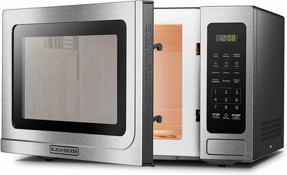 BLACK+DECKER 1.4 cu ft Countertop Microwave Ovens in Stainless Steel