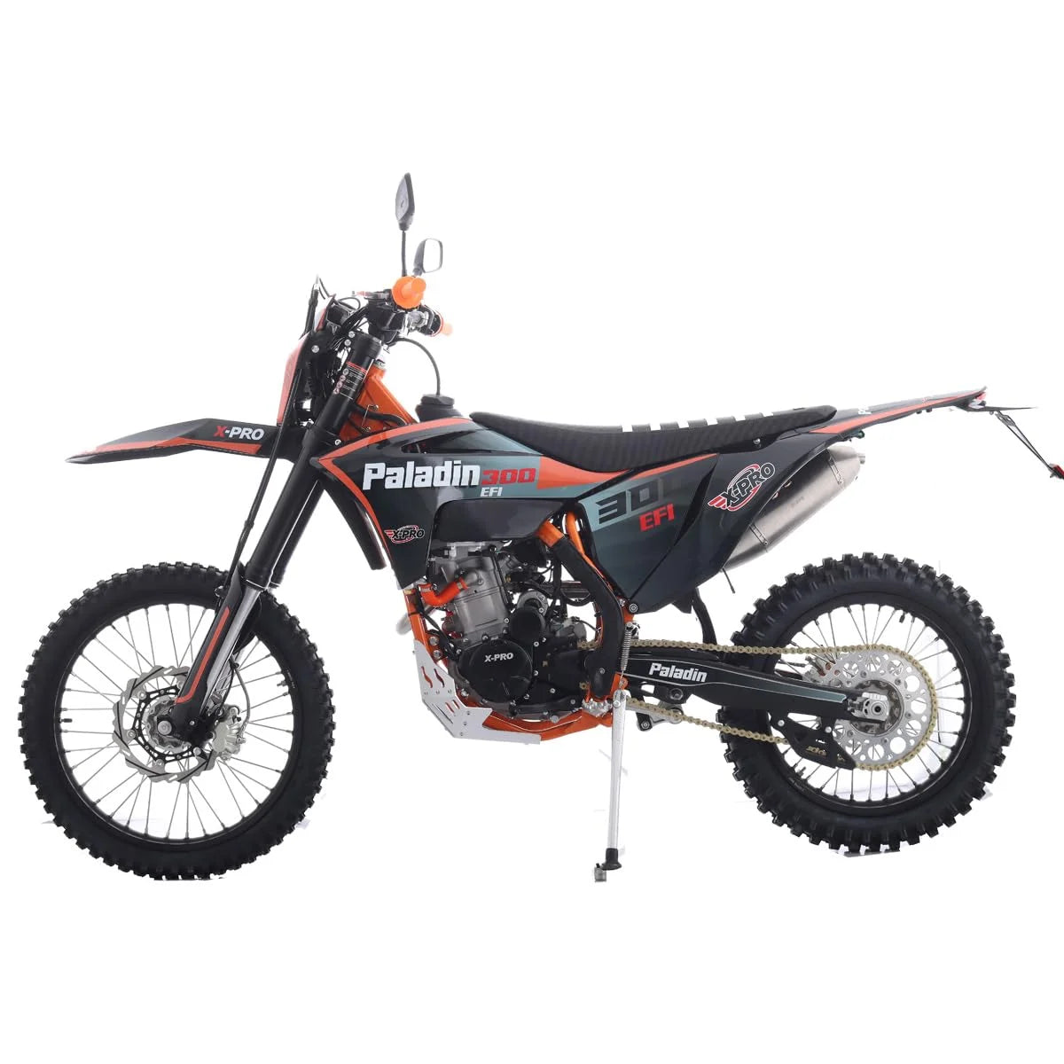 X-Pro Paladin 300 EFI Dirt Bike with 6-Speed Manual Transmission and Balance Shaft and Dual Overhead Camshaft (DOHC) with Four Valves Engine, Electric Start! Big 21"/18" Wheels!