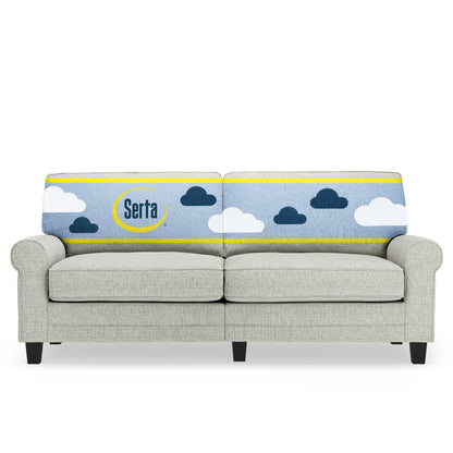 Serta Copenhagen 78" Rolled Arm Sofa with Removable Covers Dark Brown