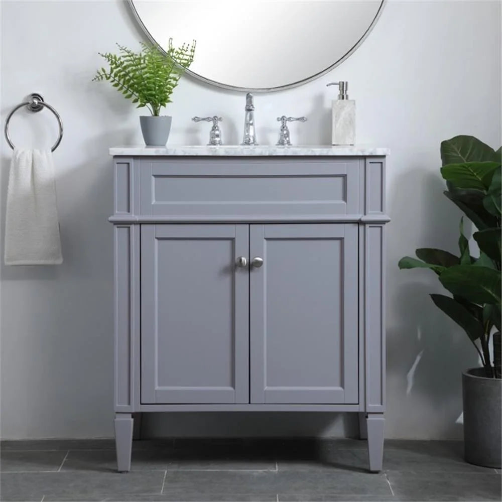 Elegant Kitchen and Bath 30 inch Single bathroom vanity in Grey