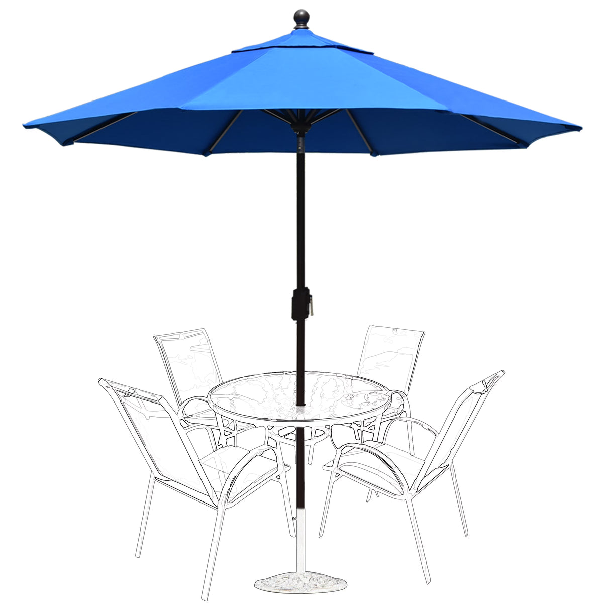 EliteShade 9Ft Market Umbrella Patio Outdoor Table Umbrella��Teal��