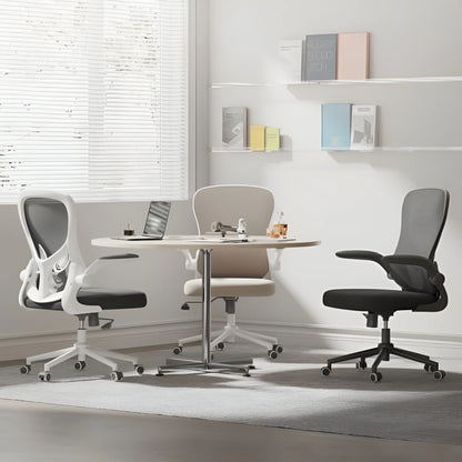 Hbada Office Chair, Ergonomic Desk Chair, Computer Mesh Chair with Lumbar Support and Flip-up Arms, Gray