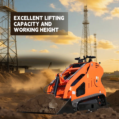 DigMaster 13.5HP Mini Track Skid Steer Loader  Gas Engine 551 lb Lift Capacity Ideal for Small to Medium Jobs and Tight Spaces  EPA Certified