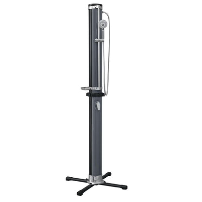 Bestway SolarFlow Outdoor Shower 2gal/8L: Oversized Shower Head and Stand, Easy Installation, & Adjustable Water Flow. Experience the ultimate convenience.