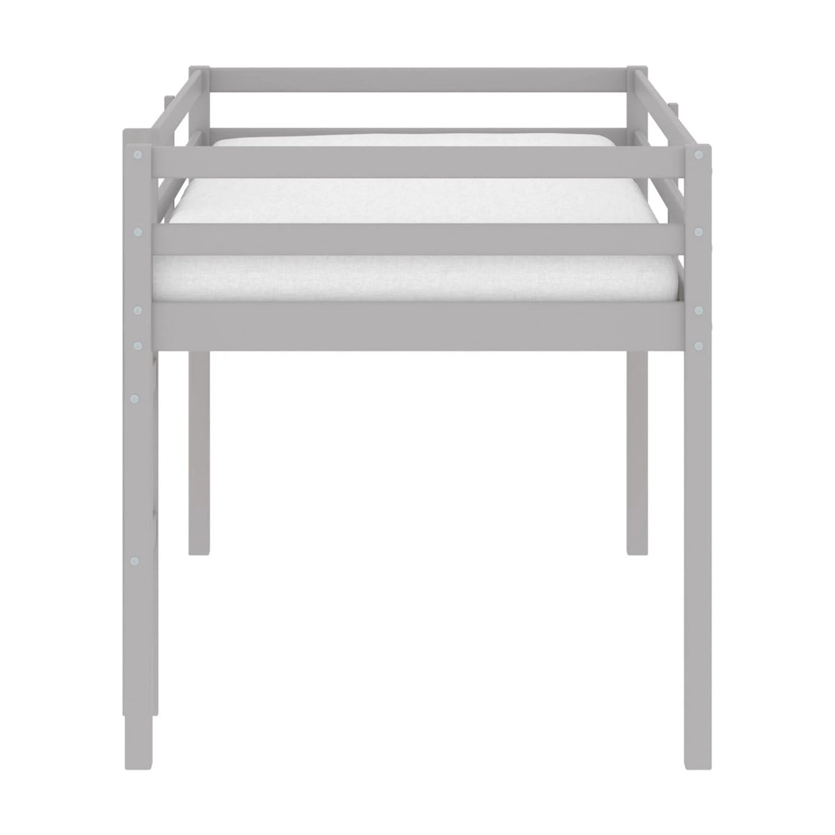 HH2Home Campbell Wood Twin Junior Loft Bunk Bed, White