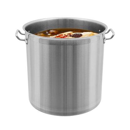 33/52 Quart Stock Pot Stainless Steel Large Kitchen Soup Big Cooking Restaurant for Hotels, Restaurants, Homes