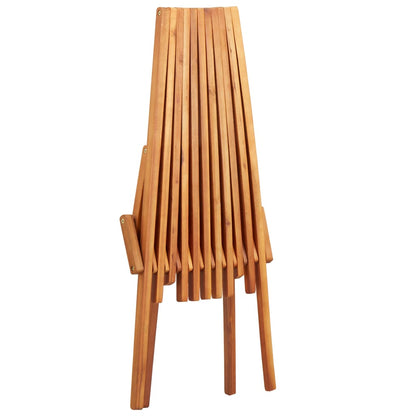 vidaXL 1/2x Solid Acacia Wood Folding Outdoor Lounge Chairs Deck Chair Seat