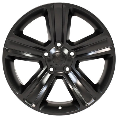 20" Replica Wheel DG65 Fits Dodge RAM Rim 20x9 Black Wheel