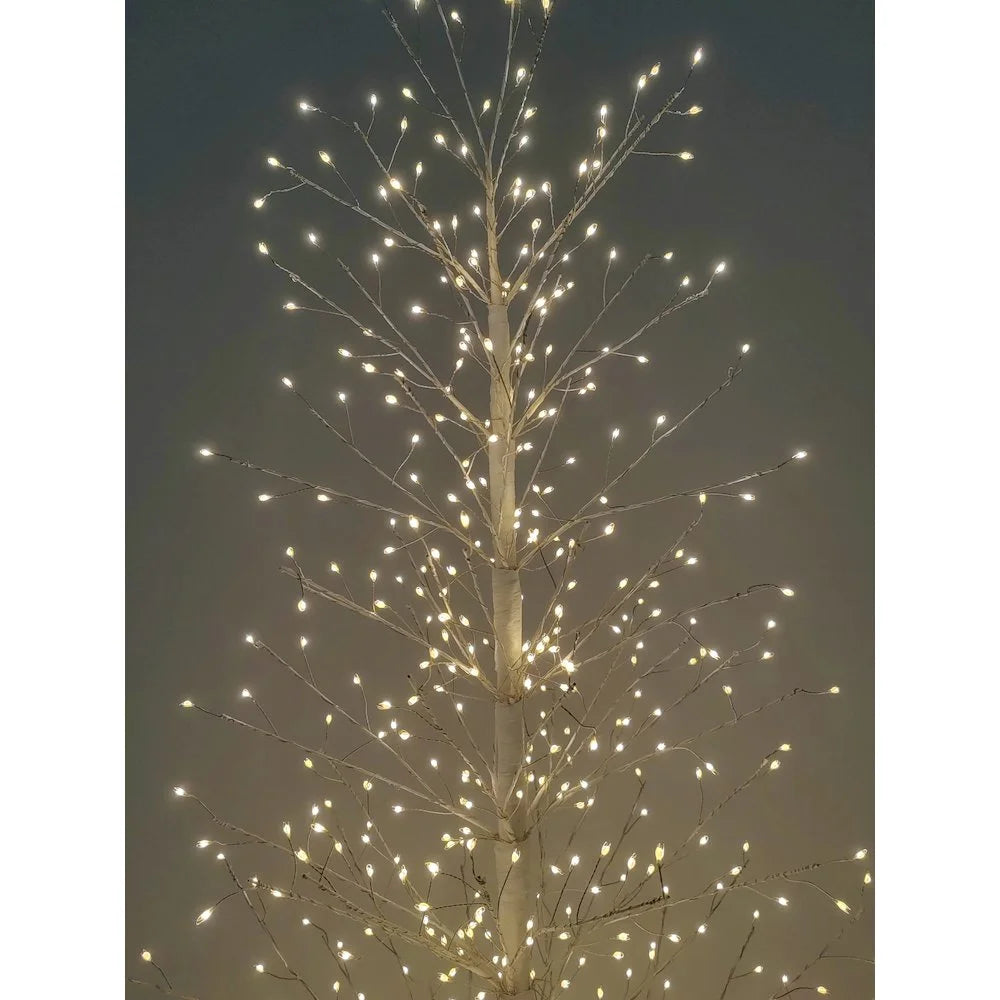 Hi-Line Gift Ltd. 70in White Birch Tree with 1099 LED Lights Indoor Use Only