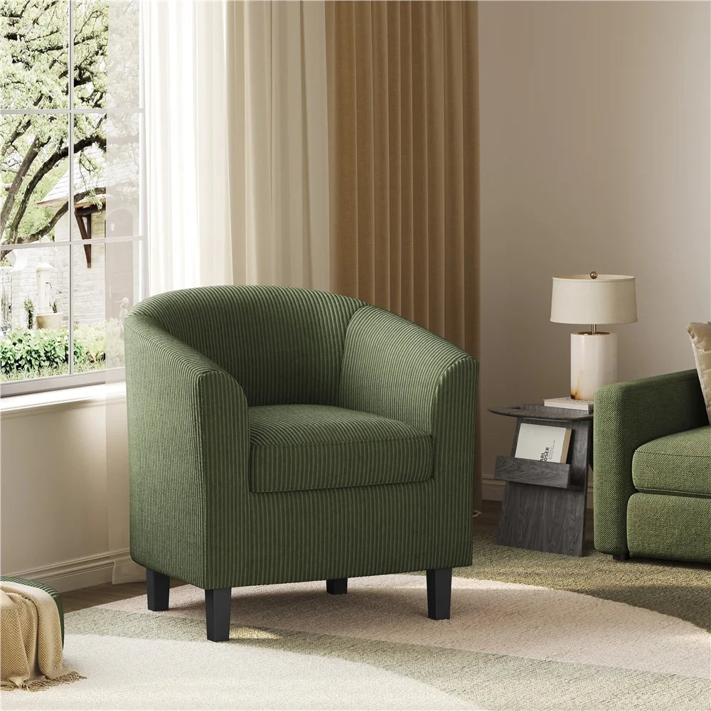 Yaheetech Faux Leather Accent Arm Chair For Living Room, Black