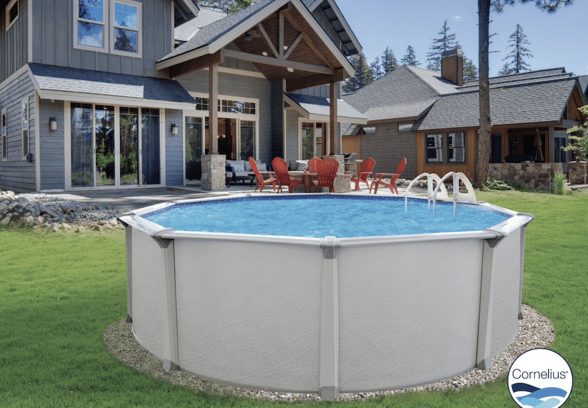 Colombia 21' x 54" Round Above Ground Swimming Pool Platinum Package