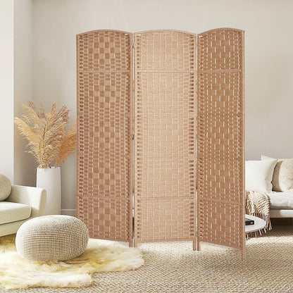 3-Panel Room Divider, 6 ft Office Partition Walls Wood Divider Folding Portable Privacy Screen, Room Dividers and Folding Privacy Screens for Home, Room Separator Wall Dividers,Black