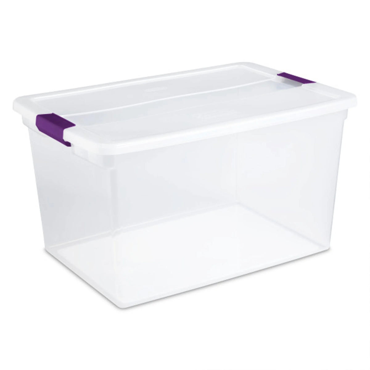 Sterilite 66 Quart Clear Plastic Latching Storage Container Tote, 6 Pack