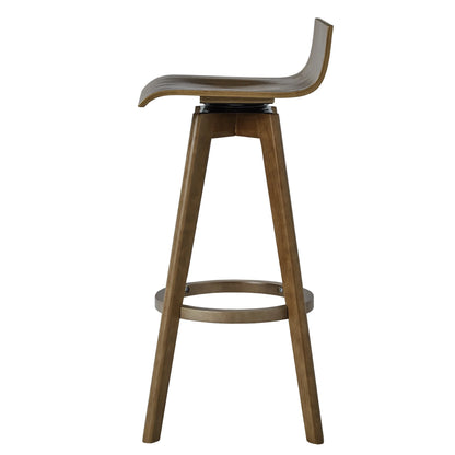 Weston Home Aleksi Modern Wood 29-inch Swivel Bar Stool, Set of 2, Natural